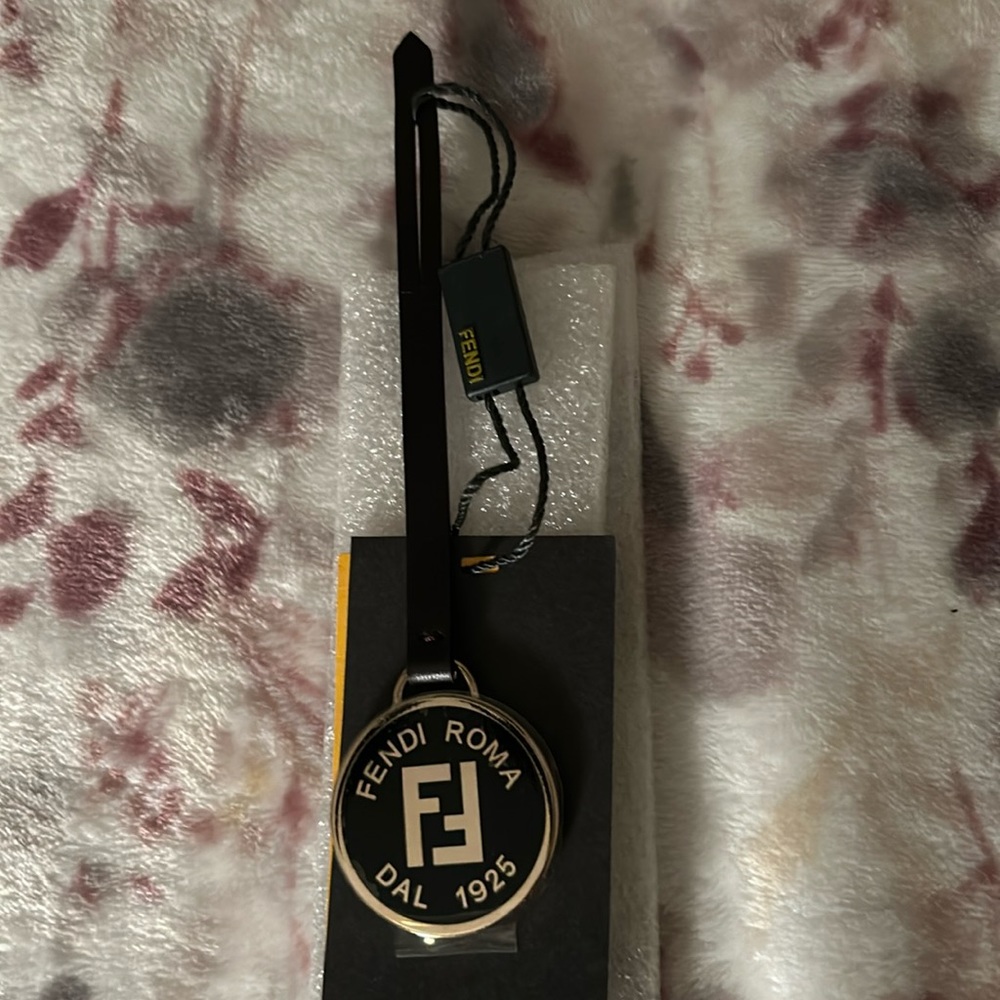 Fendi FF logo medallion purse charm